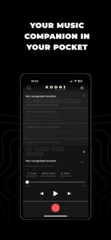 KODAI — Audio to midi для iOS — скриншот 1