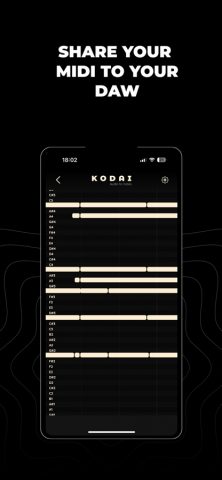 KODAI — Audio to midi для iOS — скриншот 5