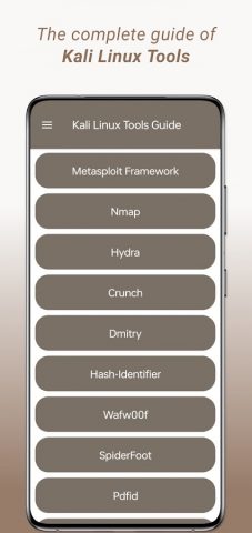 Kali Linux Tools Guide для Android — скриншот 1
