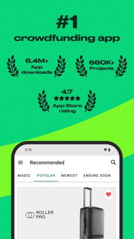 Kickstarter для Android — скриншот 1