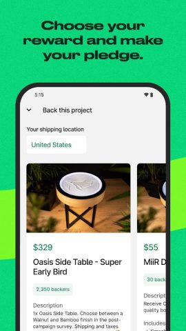 Kickstarter для Android — скриншот 3
