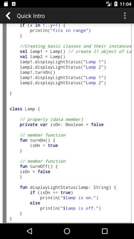Kotlin Programming Compiler для Android — скриншот 4
