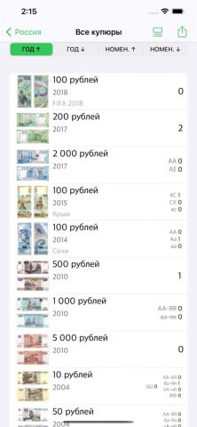 Купюры мира для iOS — скриншот 2