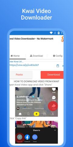 Kwai Video Downloader для Android — скриншот 1