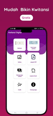 Kwitansi Digital для Android — скриншот 1