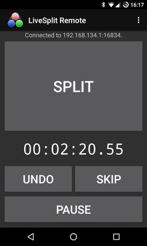 LiveSplit Remote для Android — скриншот 3