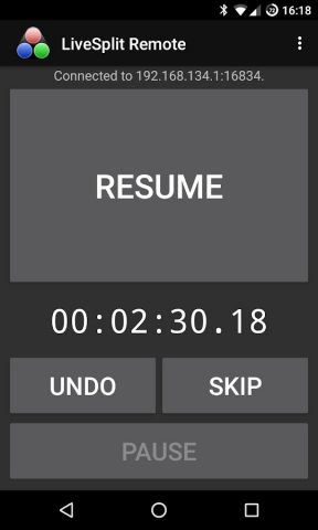 LiveSplit Remote для Android — скриншот 4