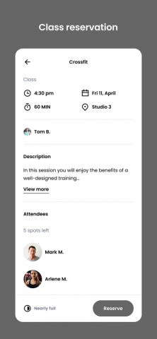 Loft Fitness для iOS — скриншот 5