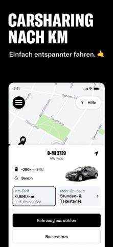 MILES Carsharing & Vansharing для iOS — скриншот 1