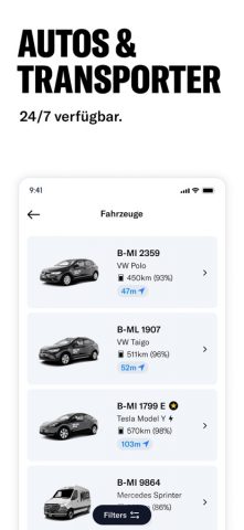 MILES Carsharing & Vansharing для iOS — скриншот 2