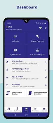 MSTC eAuction для Android — скриншот 3