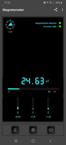 Magnetometer для Android — скриншот 1