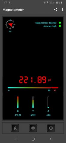 Magnetometer для Android — скриншот 2