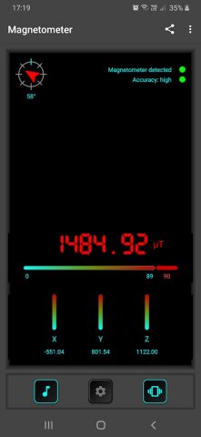 Magnetometer для Android — скриншот 3