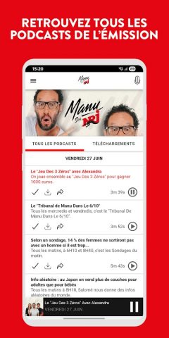 Manu sur NRJ для Android — скриншот 4