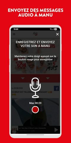 Manu sur NRJ для Android — скриншот 5