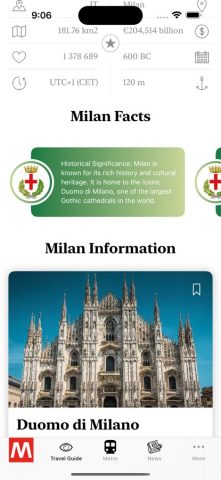 Milan Subway Map для iOS — скриншот 3