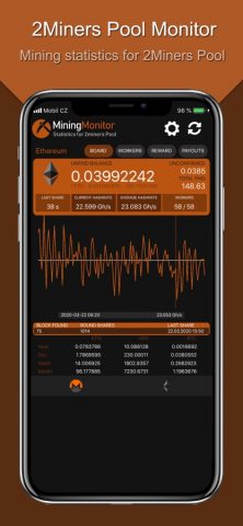 Monitor for 2Miners Pool для iOS — скриншот 1