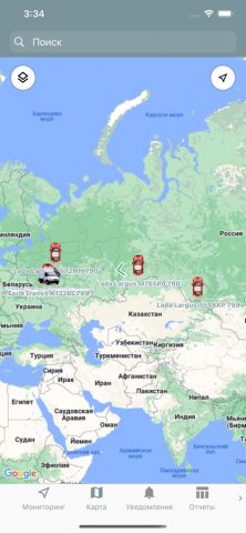 Мониторинг транспорта для iOS — скриншот 1