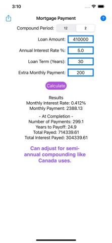 Mortgage Payment для iOS — скриншот 3