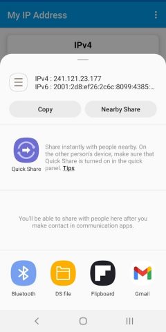 My IP Address для Android — скриншот 3