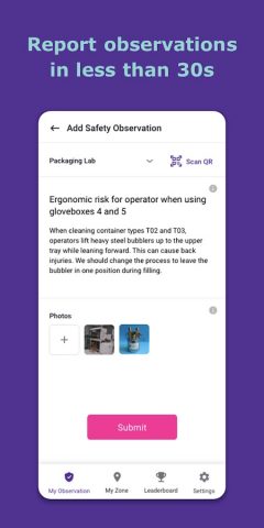MySite Observation Reporting для Android — скриншот 2