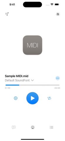 NS MIDI Player для iOS — скриншот 1