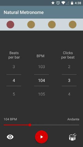 Natural Metronome для Android — скриншот 1