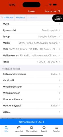 Nettimoto для iOS — скриншот 3