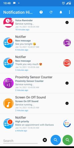 Notification History Log для Android — скриншот 4