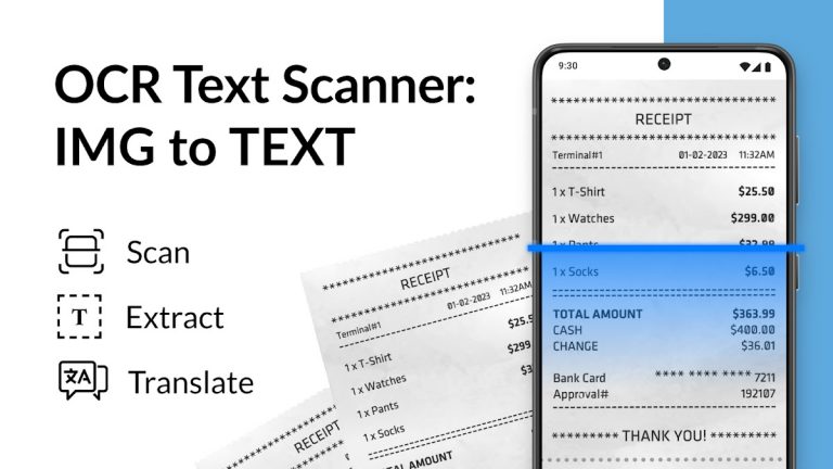 OCR Text Scanner : IMG to TEXT для Android — скриншот 1