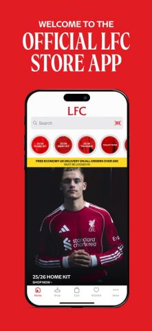 Official Liverpool FC Store для iOS — скриншот 1