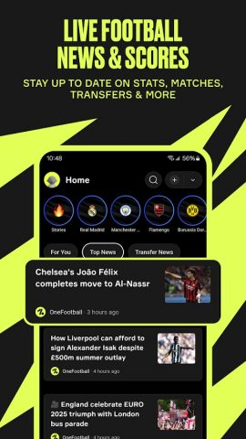 OneFootball: Football Scores для Android — скриншот 1
