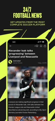 OneFootball: Football Scores для iOS — скриншот 5