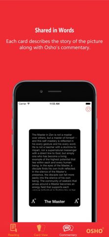 Osho Zen Tarot для iOS — скриншот 4