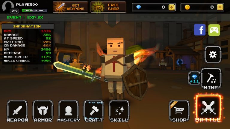 PIXEL BLADE M(пикселей лезвие) для Android — скриншот 1