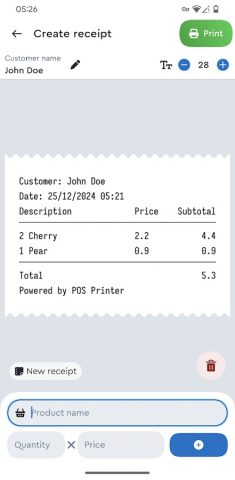 POS-принтер – распечатайте чек для Android — скриншот 5