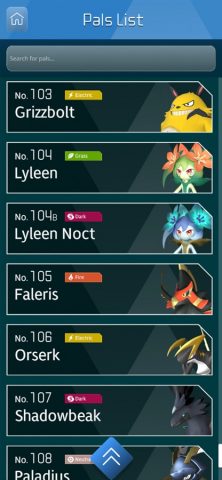 Palworld — Pals Guide для iOS — скриншот 2