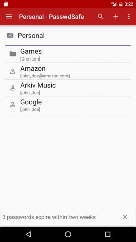 PasswdSafe — Password Safe для Android — скриншот 3