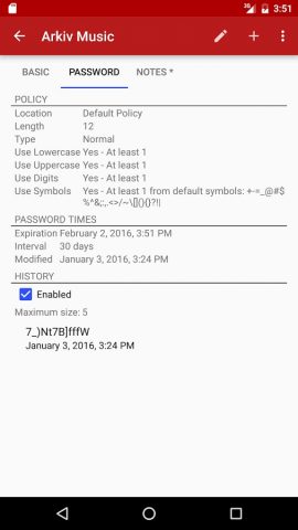 PasswdSafe — Password Safe для Android — скриншот 5