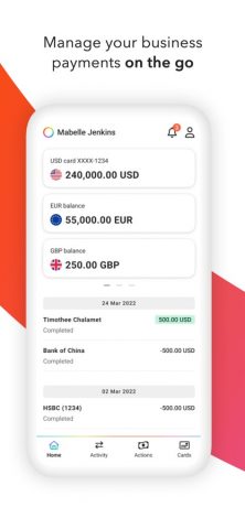Payoneer для iOS — скриншот 1