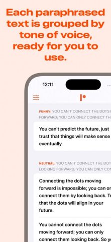 Перефраз — AI инструмент для iOS — скриншот 5