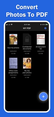 Photo To PDF — JPG To PDF для iOS — скриншот 1