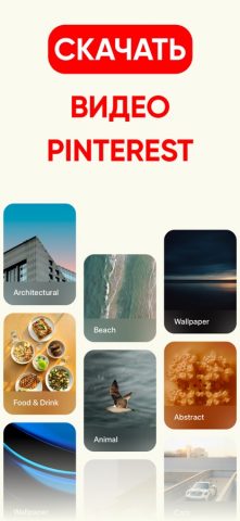 PinSaver — HD Видео Pinterest для iOS — скриншот 1