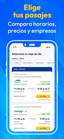 Pinbus: Compra Pasajes de Bus для Android — скриншот 3