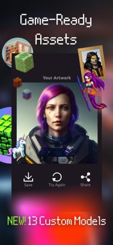 PixelVibe AI Character Creator для iOS — скриншот 1