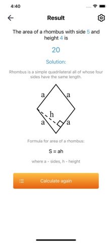 Площади фигур для iOS — скриншот 5