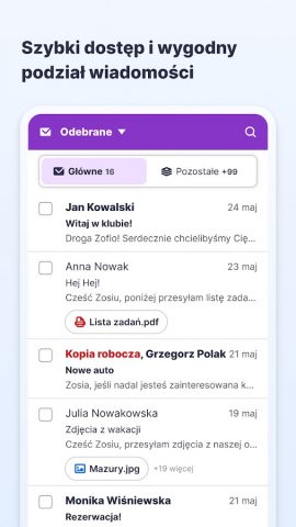 Poczta o2 для Android — скриншот 1