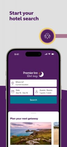 Premier Inn Hotels для iOS — скриншот 1