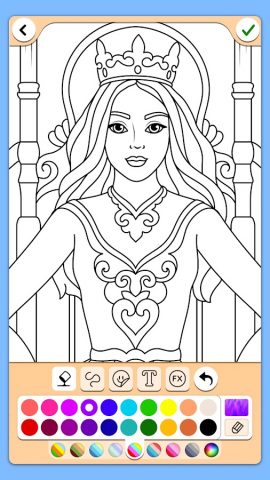 Принцесса раскраска для Android — скриншот 1